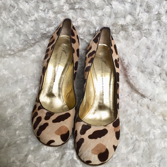 Tan & brown Giuseppe Zanotti wedge animal print - Picture 10 of 10